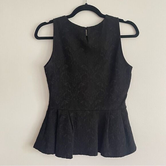 Zara Black Peplum MMXII Collection Flare Sleeveless Blouse Women’s Size Medium - Picture 2 of 10